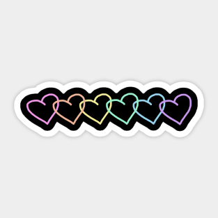 Pride hearts (Pastel) Sticker